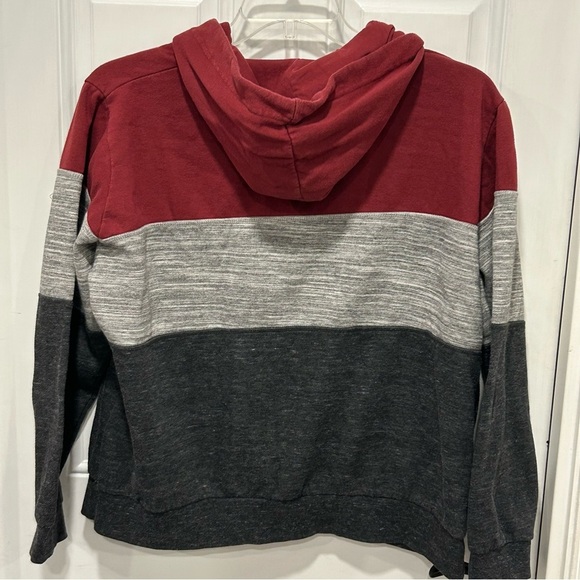 Doublju Women's Color-Block Thin Zip-Up Hoodie Jacket Hooded, Plus Size 2XL - Picture 4 of 5